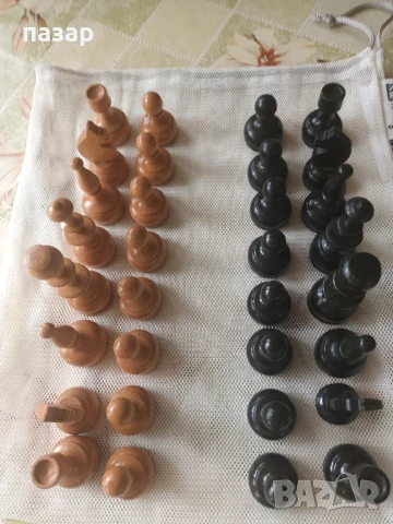 Дървен комплект за шах струговани големи фигури, снимка 3 - Други спортове - 51414912