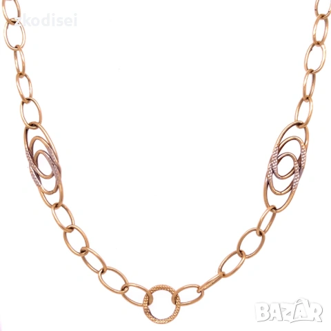 Златен синджир 5,40гр. 47,0см. 14кр. проба:585 модел:32595-1, снимка 2 - Колиета, медальони, синджири - 53349271