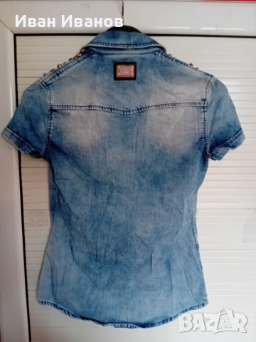 Оригинална дамска риза Philipp Plein, снимка 4 - Ризи - 51656140
