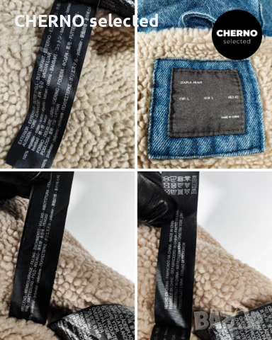 Дълго деним яке тип парка с шерпа подплата и качулка ZARA Denim Sherpa Hooded Longline Jacket – L•XL, снимка 16 - Якета - 53669998
