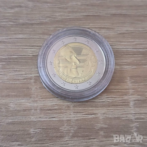 Франция 2 евро 2022 Жак Ширак