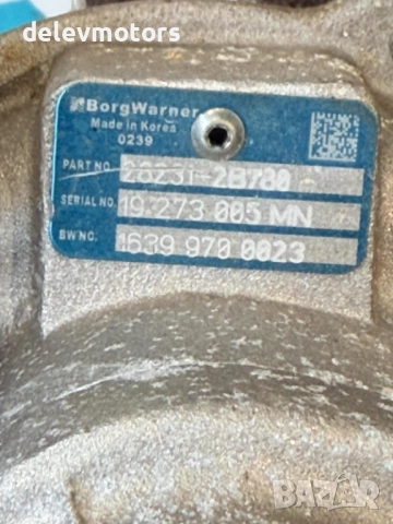 26231-2B780 turbo, турбо, турбокомпресор от Hyundai Kona 1.6 T-GDI, двигател G4FJ, ск. кутия DQ21, снимка 8 - Части - 52898146