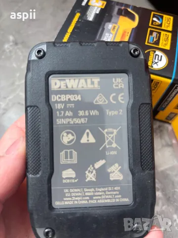 Акумулаторна батерия DeWALT PowerStack DCBP034, 18 V, снимка 2 - Винтоверти - 49252777