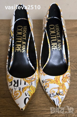 Versace Jeans Couture оригинални нови дамски обувки на ток , снимка 8 - Дамски обувки на ток - 53892519