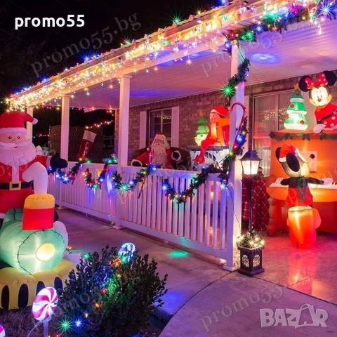 Светлинен Коледен Гирлянд 50м. с 250 многоцветни светодиода RGB, снимка 6 - Други - 52596083