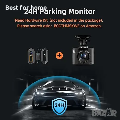 4K GPS Dash Cam Front and Rear, снимка 3 - Аксесоари и консумативи - 49100959