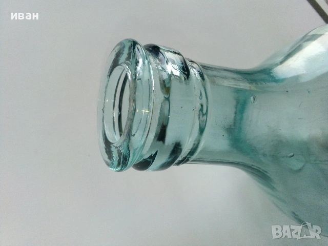 Голямо старо стъклено шише 3л., снимка 3 - Антикварни и старинни предмети - 53012145