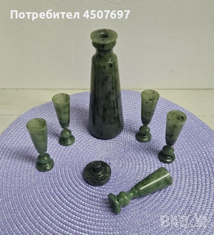 Нефритен Сервиз за Напики., снимка 9 - Антикварни и старинни предмети - 53048642