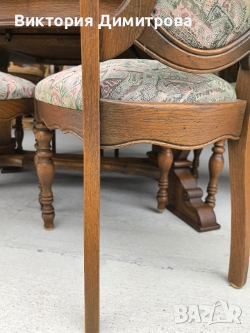 Комплект трапезария: маса и 6 стола, снимка 14 - Маси - 53585727