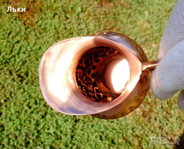 Медна каничка за ракия Isfahan Qalamzani. , снимка 6 - Антикварни и старинни предмети - 51937596