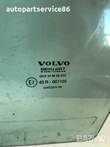 Задно ляво стъкло за прозорец на врата за Volvo S60 (2004) 43R-001105, снимка 2 - Части - 54005773