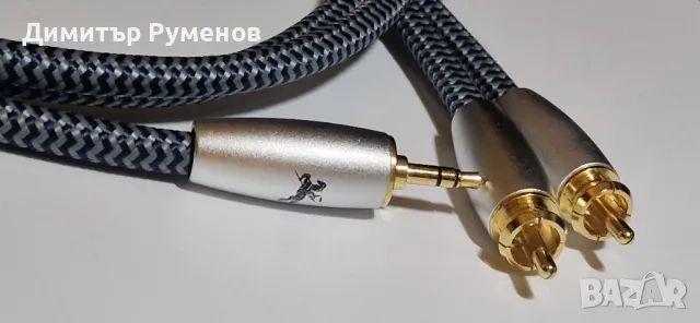 Impeto RCA 3,5 mm преобразуващ кабел RCA аудио кабел 3,5 mm към 2RCA кабел AUX към RCA, снимка 4 - Други - 49199907