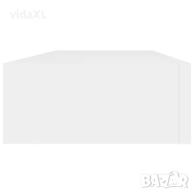 vidaXL Стенен рафт с чекмедже, бял, 60x23,5x10 см, МДФ(SKU:330255), снимка 2 - Други - 49100246