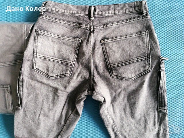 Мъжки Slim Cargo Jeans [H&M] [Размер: 28/30] [Цвят: Сив], снимка 5 - Дънки - 53882791