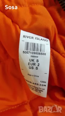 Kожен бомбър/яке River Island, размер S, черен цвят, снимка 8 - Якета - 50127148