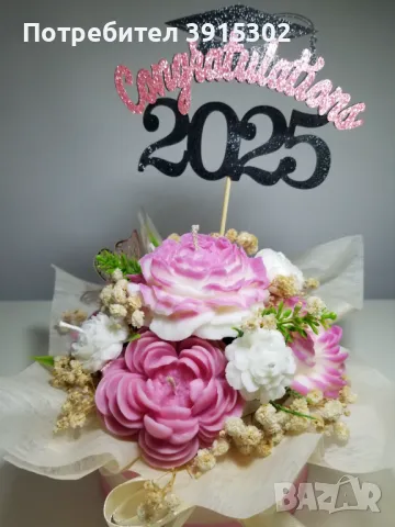 Букет от соев восък, снимка 7 - Други - 49778456