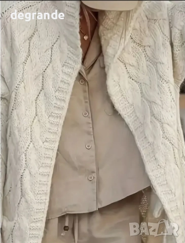 Есенна бяла жилетка с качулка, снимка 2 - Жилетки - 51874393