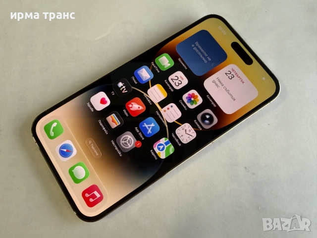 iPhone 14 Pro Max Gold 128gb 92% батерия.Гаранция, снимка 2 - Apple iPhone - 54287572