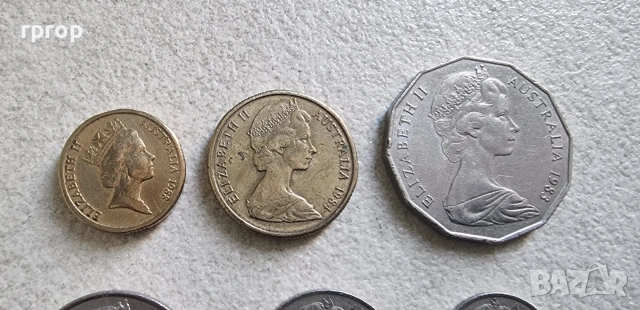 Монети. Австралия. Лот .5, 10 ,20, 50 цента . 1 и 2 долара.6 бройки., снимка 9 - Нумизматика и бонистика - 41411682