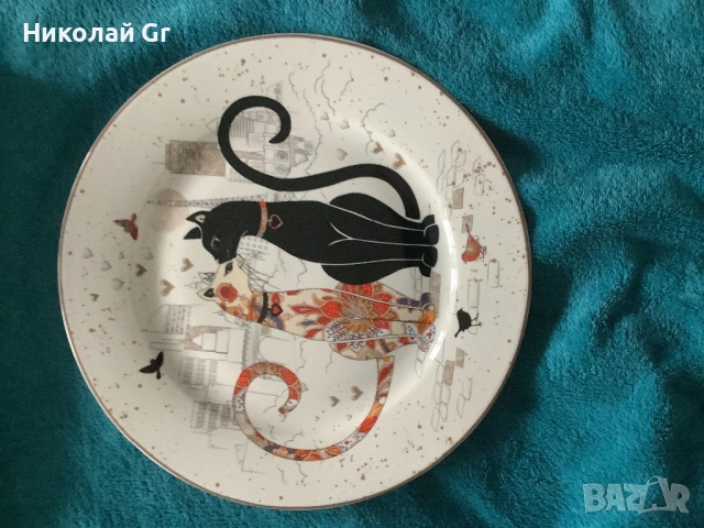 Порцеланова чиния  и шпатула не се използва в подаръчна кутия , снимка 6 - Колекции - 53230217