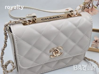 Ch🅰️nel Нова Бяла Дамска Кожена Чанта Ш🅰️нел , снимка 2 - Чанти - 54013719
