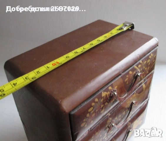 Дървена тоалетка с огледало и  чекмедже и  стара японска кутия за бижута, снимка 18 - Други - 30304673