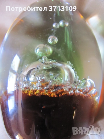 Кристална тежест за бюро, преспапие , Бавария, снимка 2 - Декорация за дома - 51644036