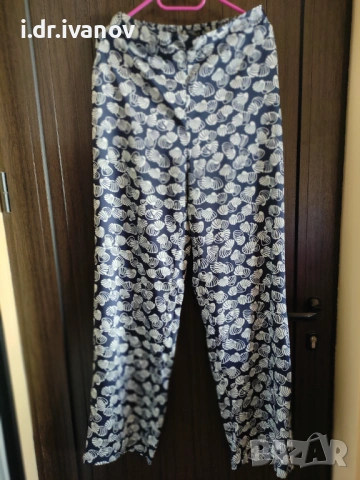 ZARA дълъг летен панталон с висока талия