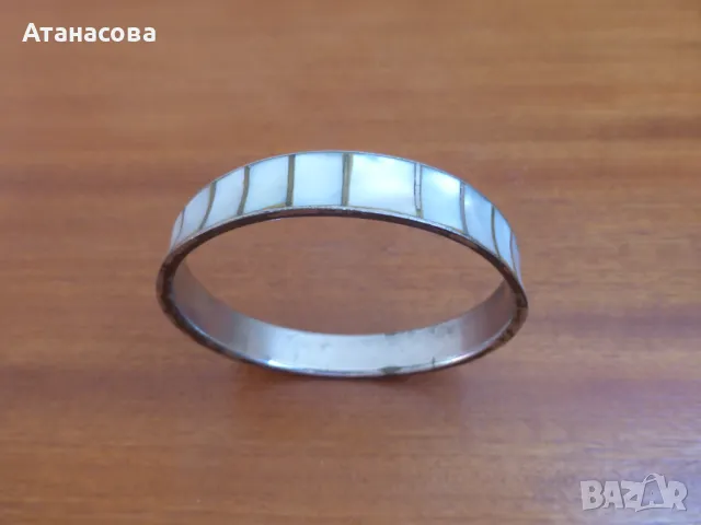 Стара седефена гривна бронз, снимка 3 - Гривни - 50046942