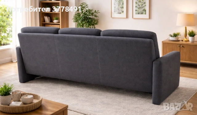 Комплект от два тъмносиви диванa, снимка 3 - Дивани и мека мебел - 54187101