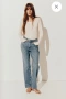 Нови дамски дънки H&M Straight Ultra High Jeans размер ХЛ, снимка 2
