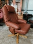 Relax кресло от естествена кожа 4019, снимка 3