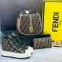 дамски комплект кецове, раница/ чанта  и портмоне fendi , снимка 5