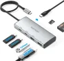 RSHTECH 10Gbps USB C хъб, 7-в-1 USB C многопортов адаптер с 4K HDMI, USB-A 3.2, 2 USB-C 3.2, снимка 1