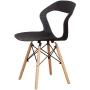 Модерни столове с крака от масивна дървесина и седалка от полипропилен, к-кт от 6 бр. LQ-266YMS-6HEI, снимка 5