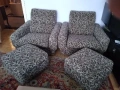 Продавам холов разтегателен диван с два фотьойла и две табуретки , снимка 7