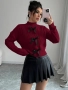 Дамски пуловер в бордо, снимка 1