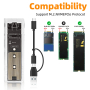 USB към M.2 NVME, B+M-key, M-key Адаптер Adapter, снимка 1 - Кабели и адаптери - 45033787