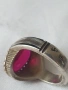Сребърен пръстен с рубин, снимка 8