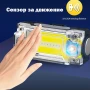 Мощен акумулаторен челник със сензор USB LED фенер за глава къмпинг лов риболов бягане работа силен, снимка 2