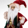 Коледна реалистична фигура Дядо Коледа с чувал и фенер 45cm, снимка 2