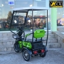 Електрическа триколка C1 MAX с покрив и страници, триместна, зелена, снимка 4
