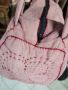 красива бохо чанта  с бродерии в бордо цвят, снимка 6