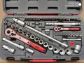 Teng tools тенг 1/4 и 1/2 гидория 72 части вложки камъни комплект хром ванадий, снимка 2