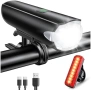 Нов LED комплект за велосипед 1200 лумена 3+5 режима USB-C водоустойчив, снимка 1