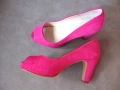 Vienty – елегантни обувки от естествен велур, цвят фуксия, № 38, снимка 2