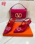 обувки на ток и чанта , снимка 1 - Дамски обувки на ток - 45885416