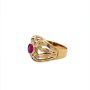 Златен дамски пръстен с рубин 2,29гр. размер:52 14кр. проба:585 модел:24624-4, снимка 2