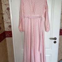 Нова разкошна елегантна ежедневна дълга праскова прасковена розова рокля , снимка 5 - Рокли - 45858932