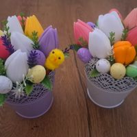 Великденски букети , снимка 3 - Изкуствени цветя - 45295772